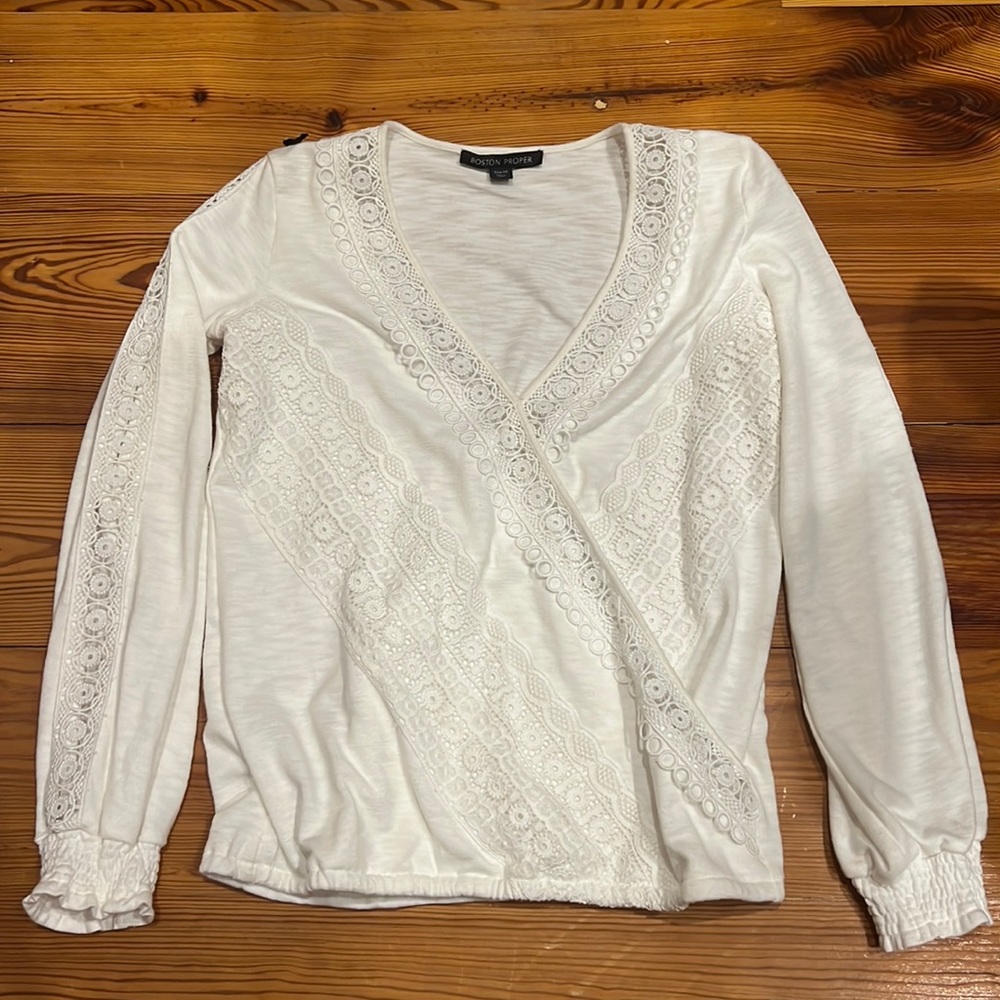 Boston Proper Cream Top